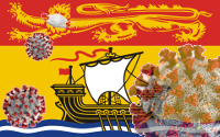 Flag of New Brunswick plus Covid
